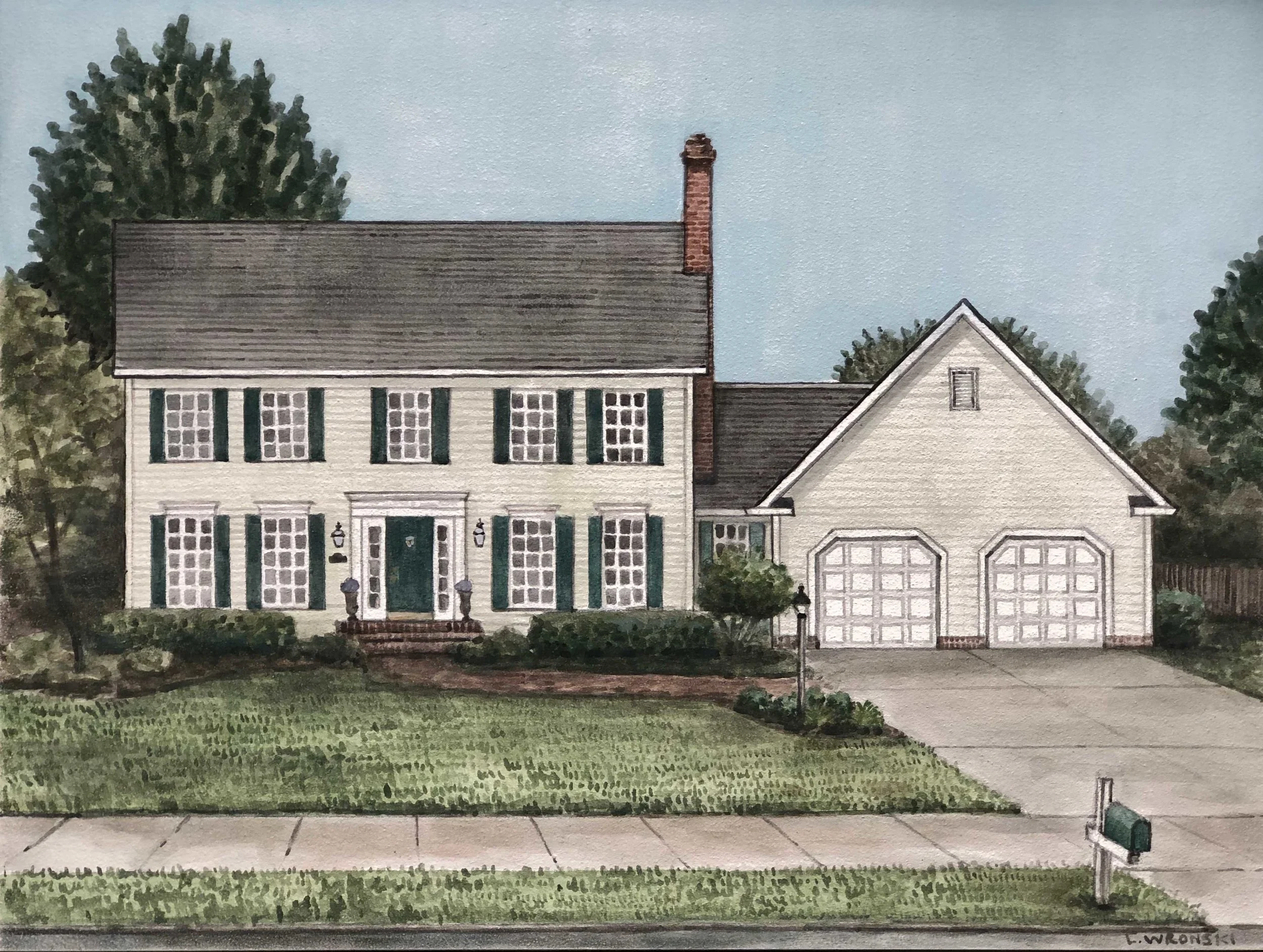 watercolor and pen drawing - Carmel, IN