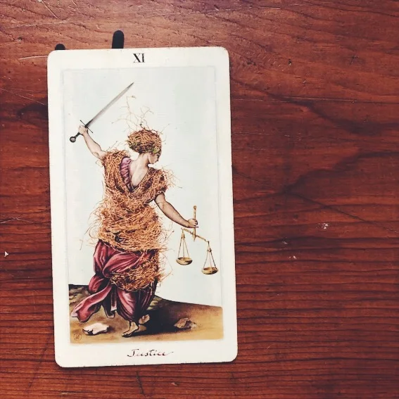 uusi design studio pagan otherworlds tarot justice