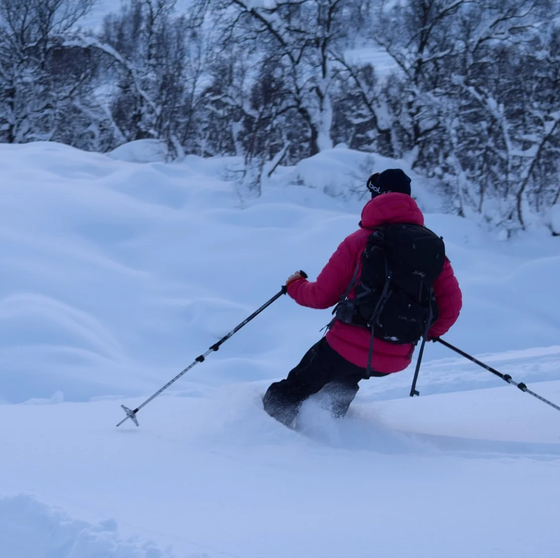 Snøen var løs og fin med fantastisk pudder!
