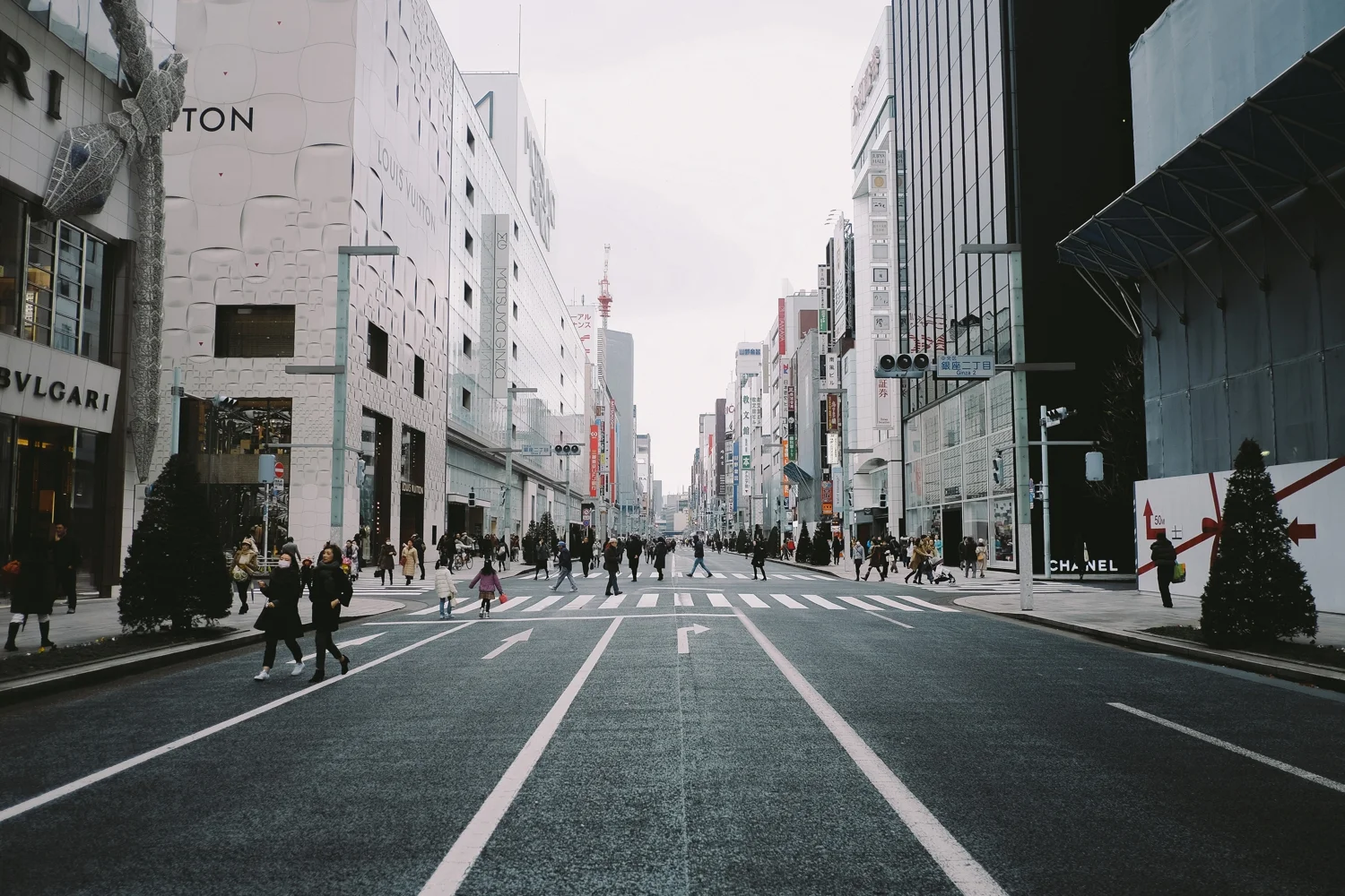 The beautiful main street of Ginza