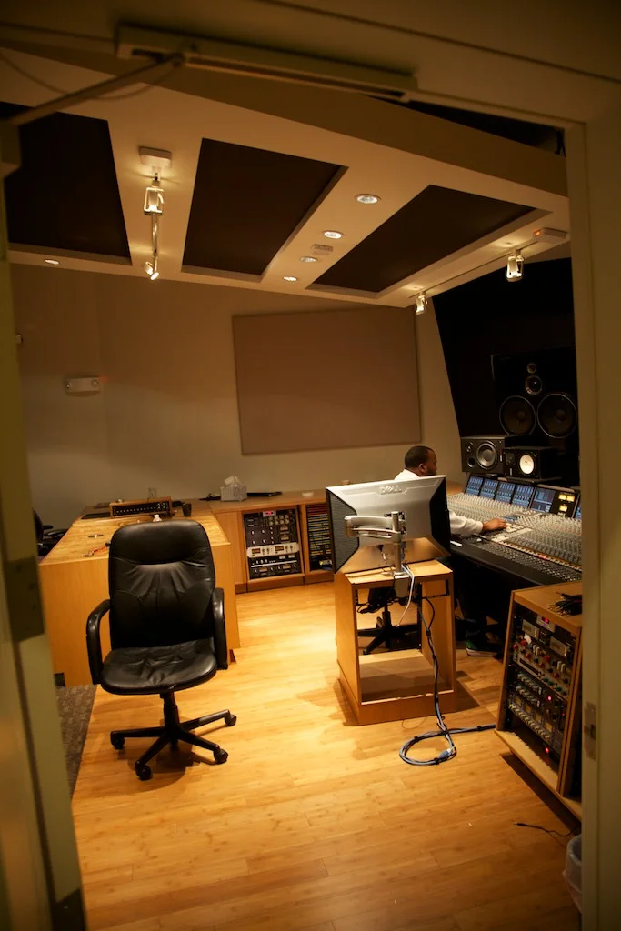Custom sound studio paneling and cabinets.