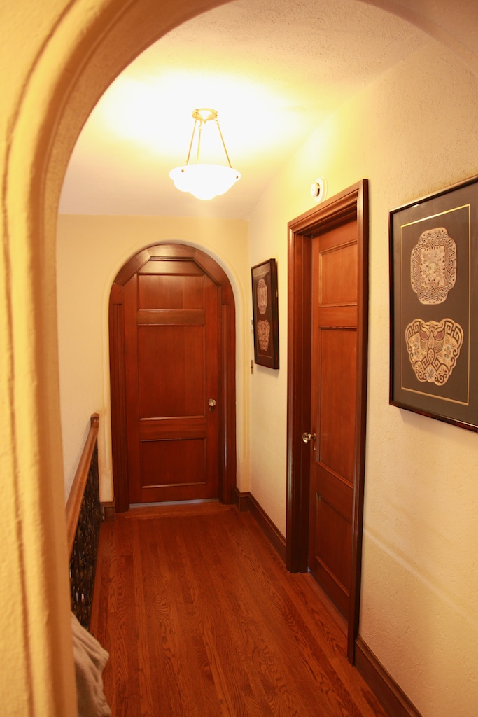  Refinished redwood doors in an historic Julia Morgan home. 