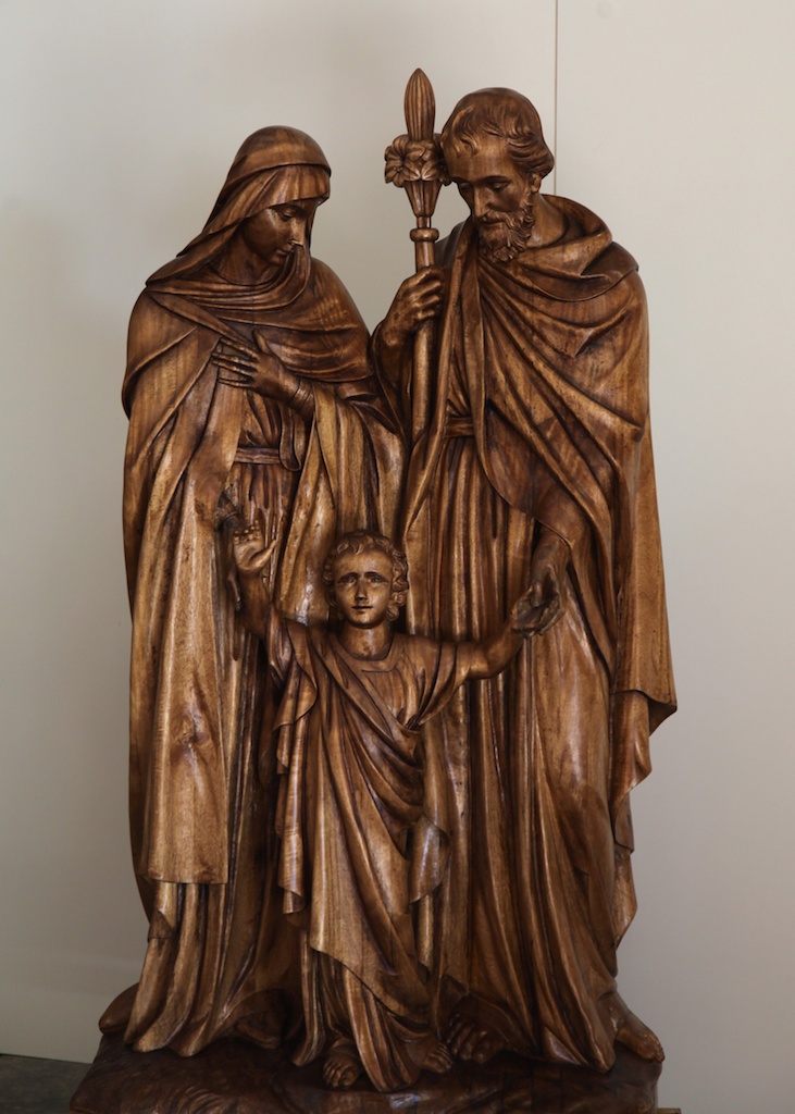 This statue, completed by Agrell carving, was sent to us for antique shading and hand-rubbed finishing.