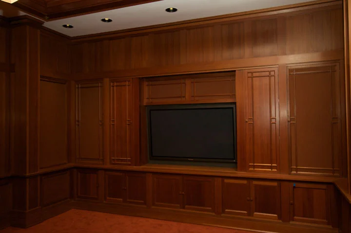 Panels open with TV inset behind.