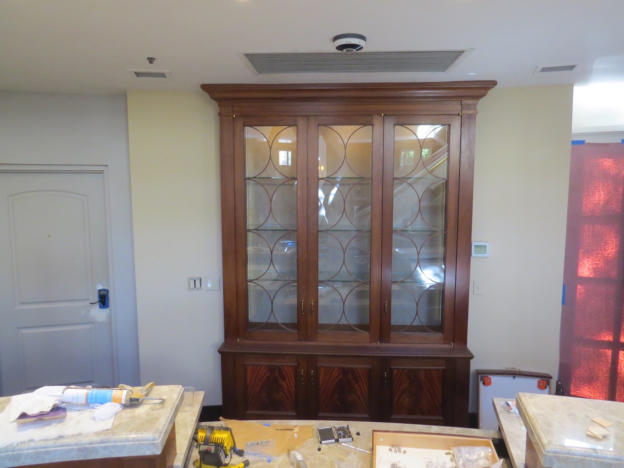 Matching display cabinets.