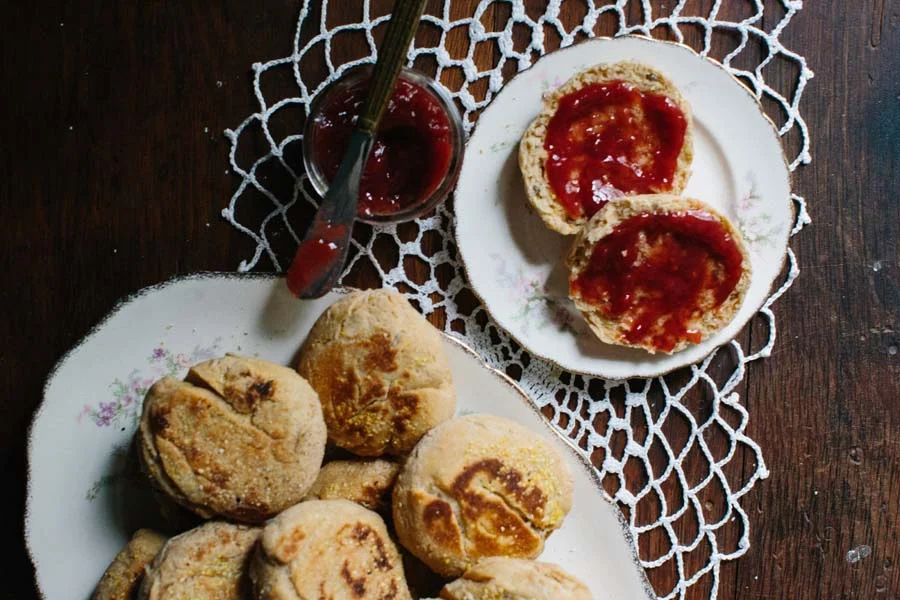 4 Grain English Muffins | Cleveland Food Photography