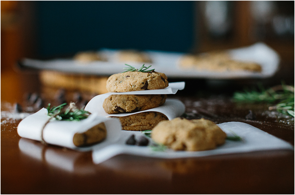  Vegan Rosemary Chocolate Chip Cookies | Cleveland Food Photographer