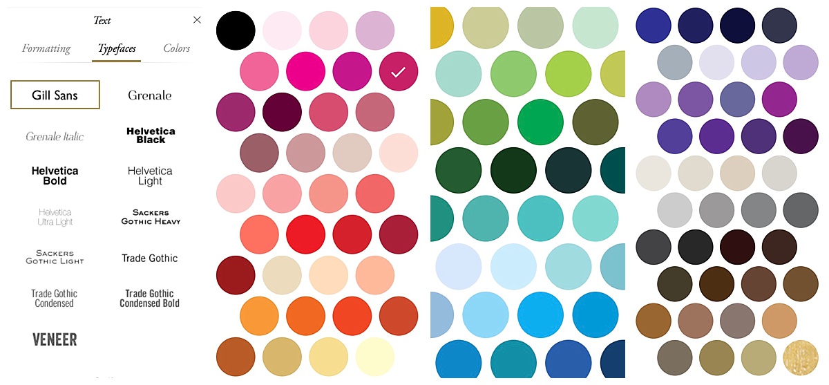  There are a ton of different font's to choose from, as well as colors for your font. 