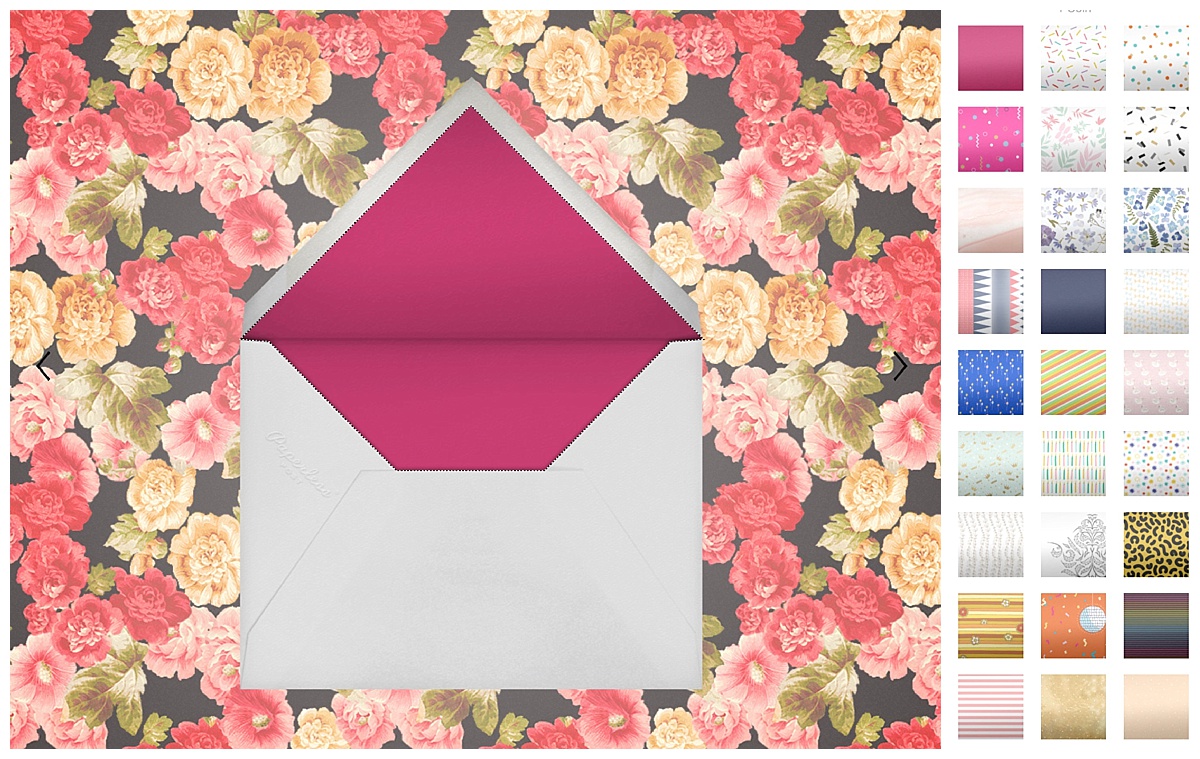  I didn't realize until a few different mock-ups that you could change the envelope liner! 