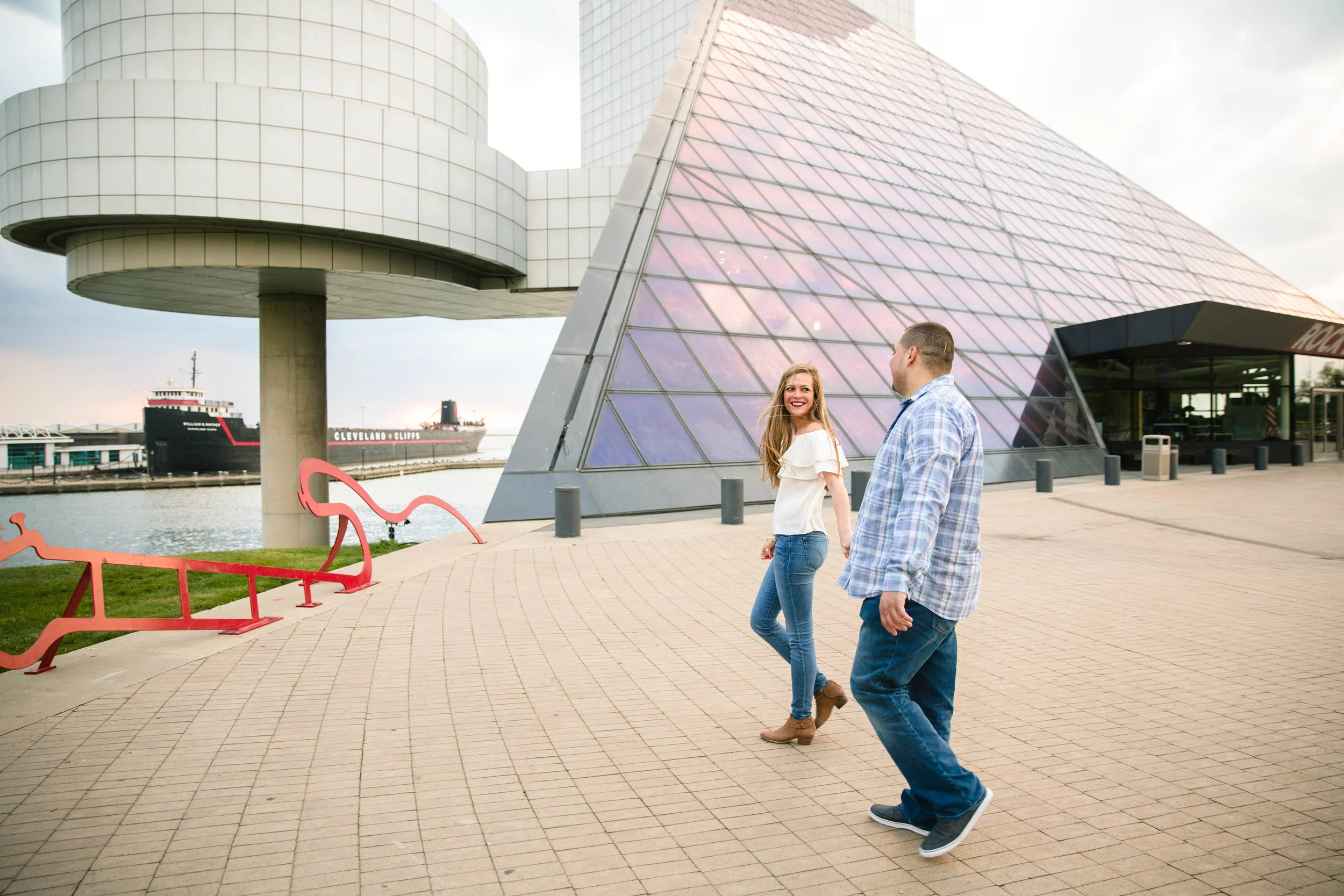 Kelly & Derik: Voinovich Bicentennial Park Cleveland Engagement Session | Cleveland Wedding Photographer