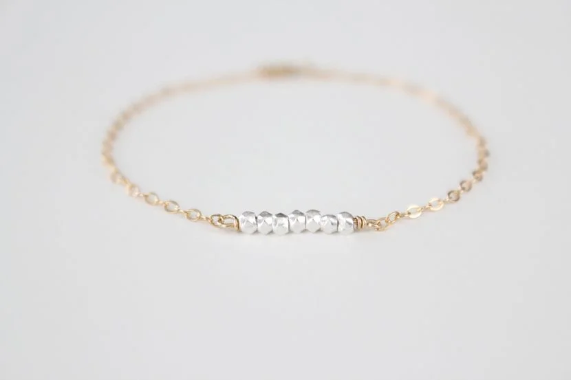 Silver Nugget Bracelet