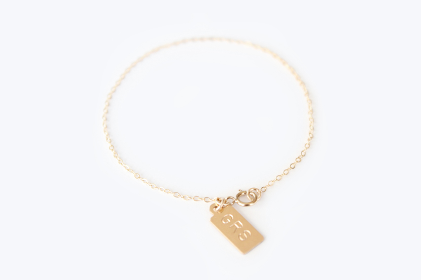 Mini Initial Chain Bracelet