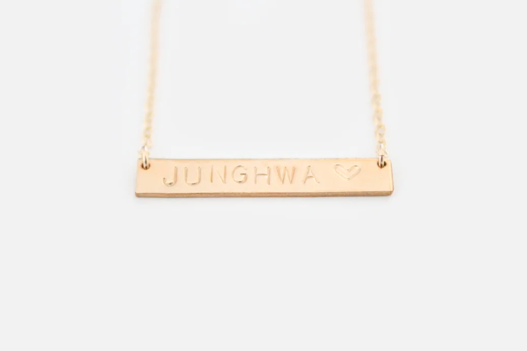 Junghwa Nameplate Necklace