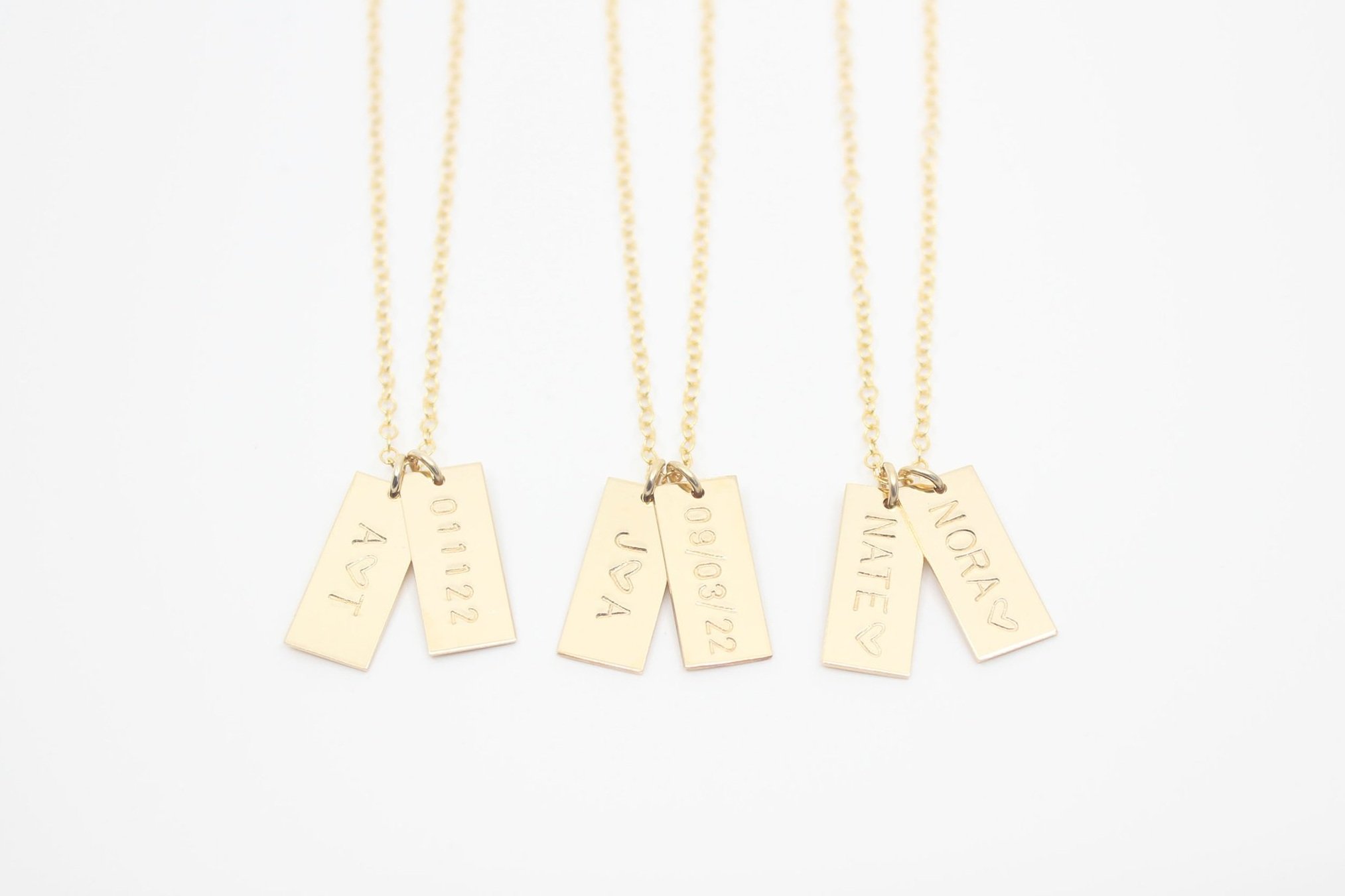 Petite Tags Necklace by Junghwa