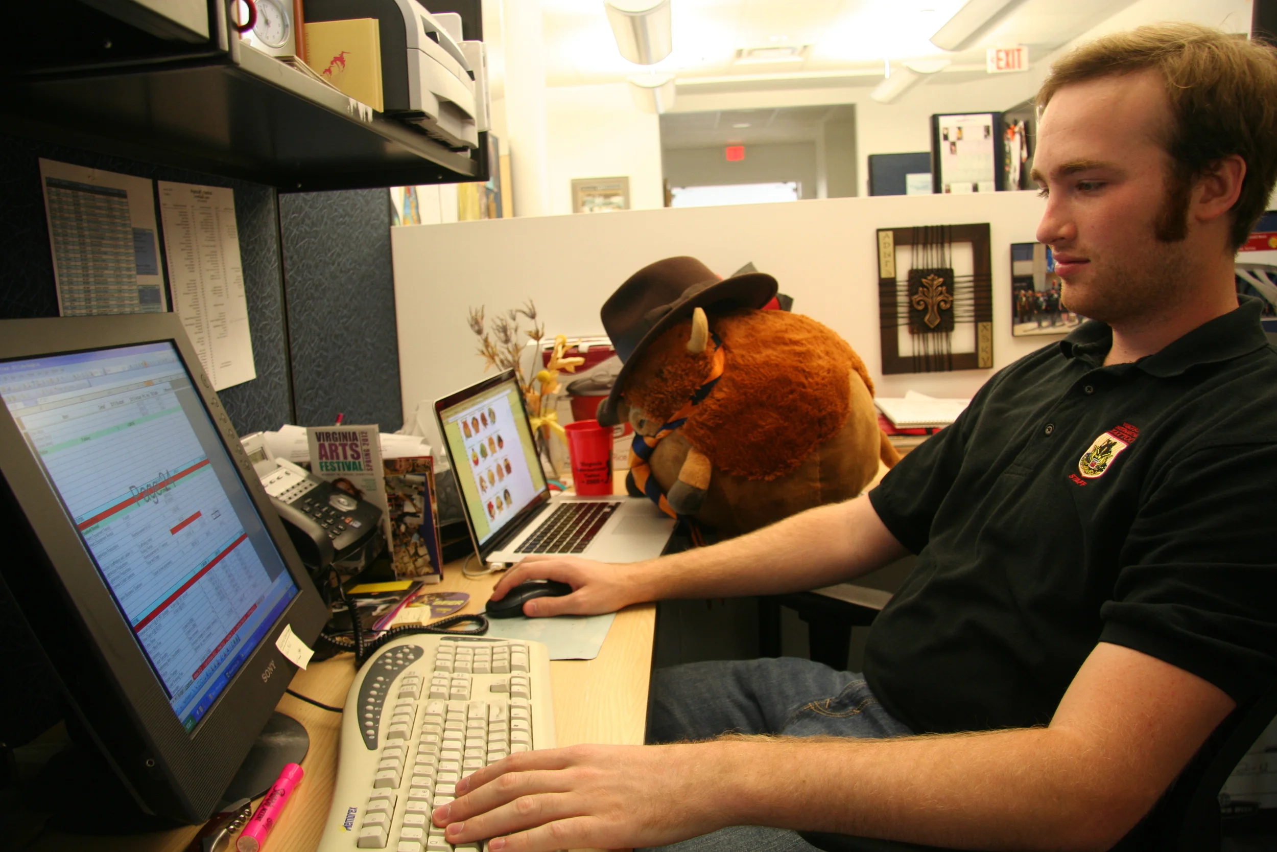 Workin' at the VAF with my pal, Mr. Buffalo