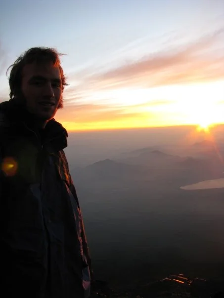 View of the sunrise from atop Fuji-san