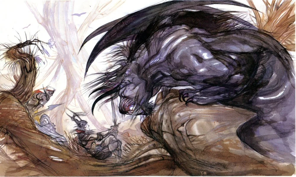 Yoshitaka Amano's depiction of a Behemoth