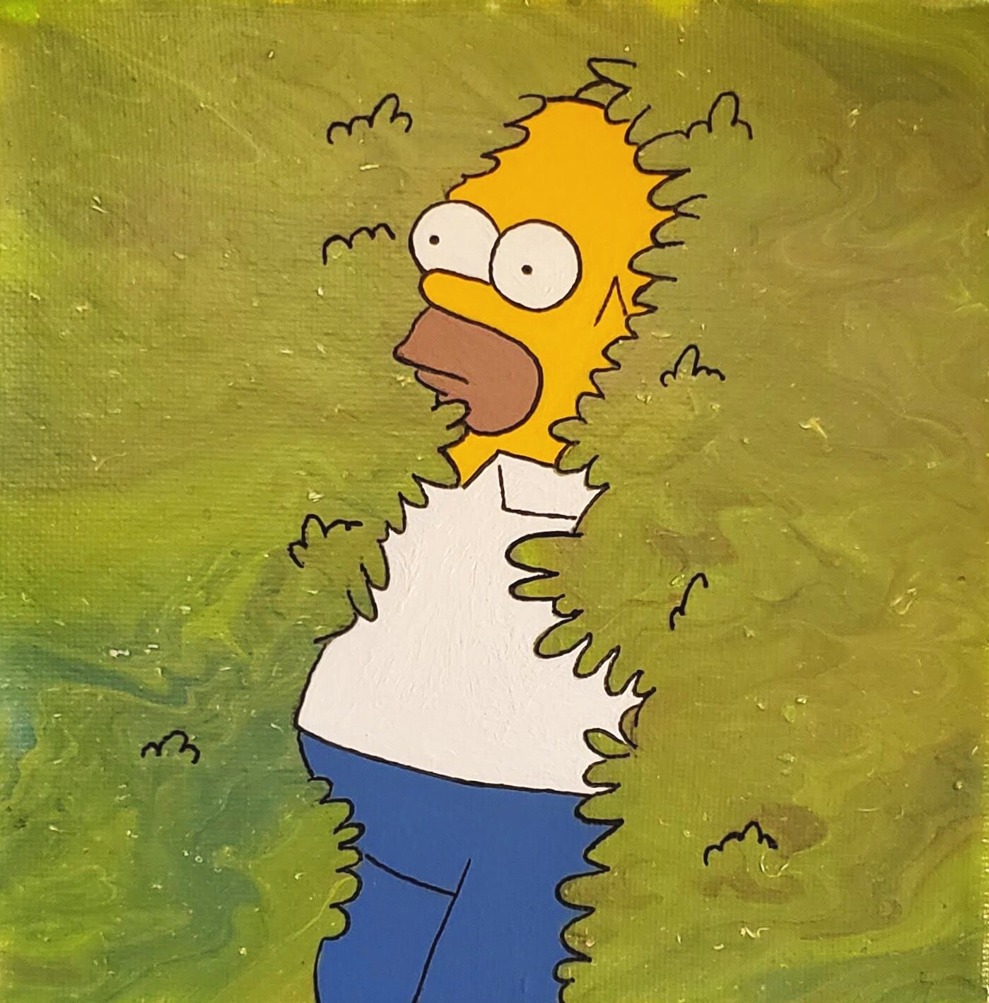 Homer in the Bushes