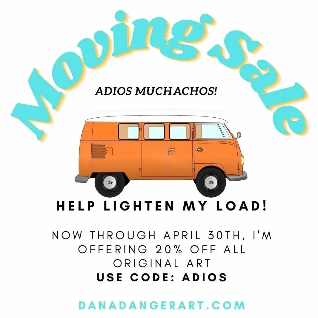 You still have time to snag some of these pieces at 20% off! Now until the 30th! Use code: ADIOS, at checkout to receive 20% off any ORIGINAL ART piece.

#art #artlife #artist #artiststudio #moving #movingaway #movingsale #sale #adios #bye #byefelici