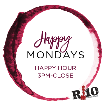  HAPPY HOUR is the best hour. On Mondays, we're doing happy hour food and drink specials from 3pm to close. 