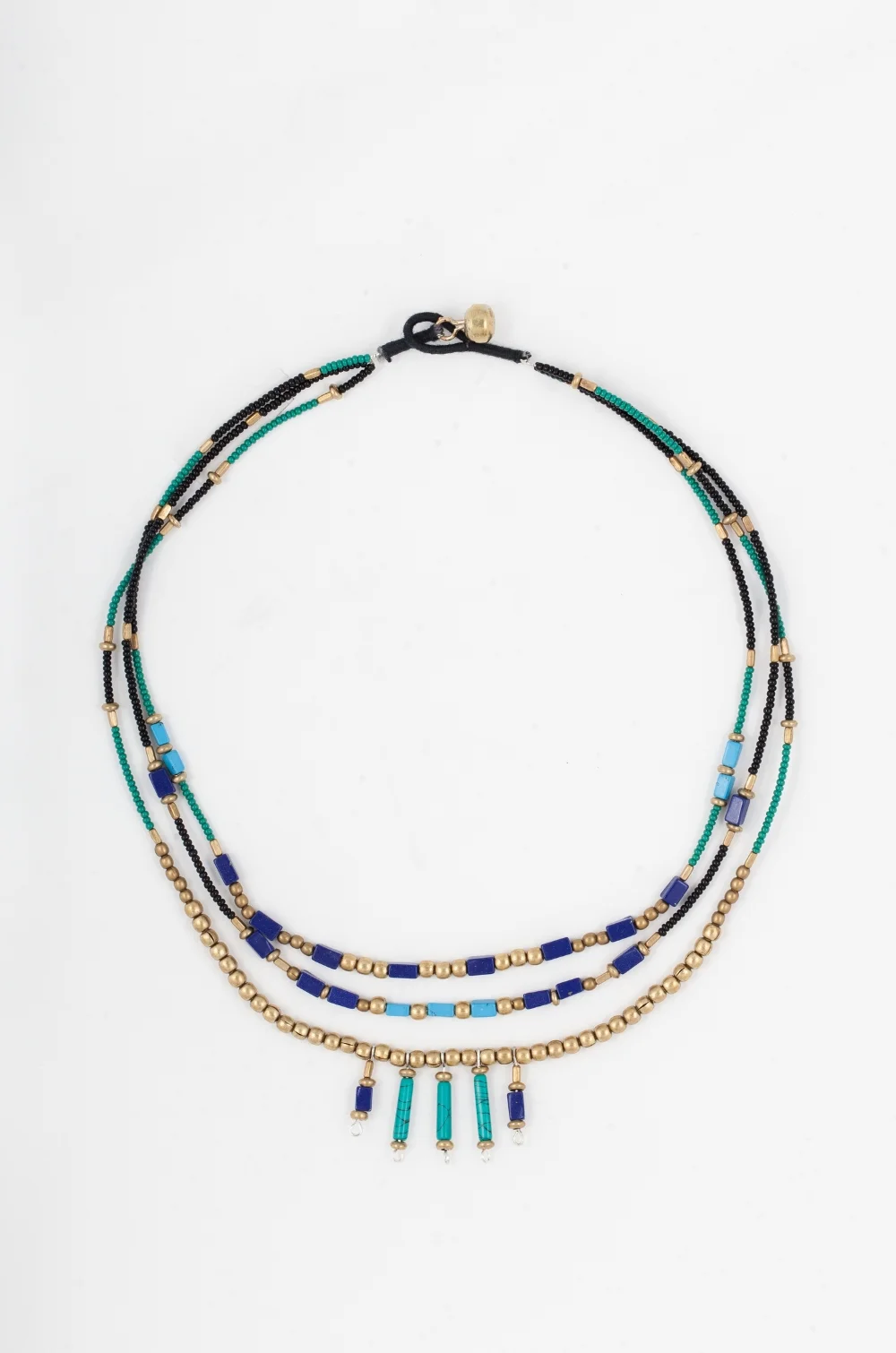 Aid Through Trade: Nepal, Glass Seed Beads, Turquoise, Lapis, Brass