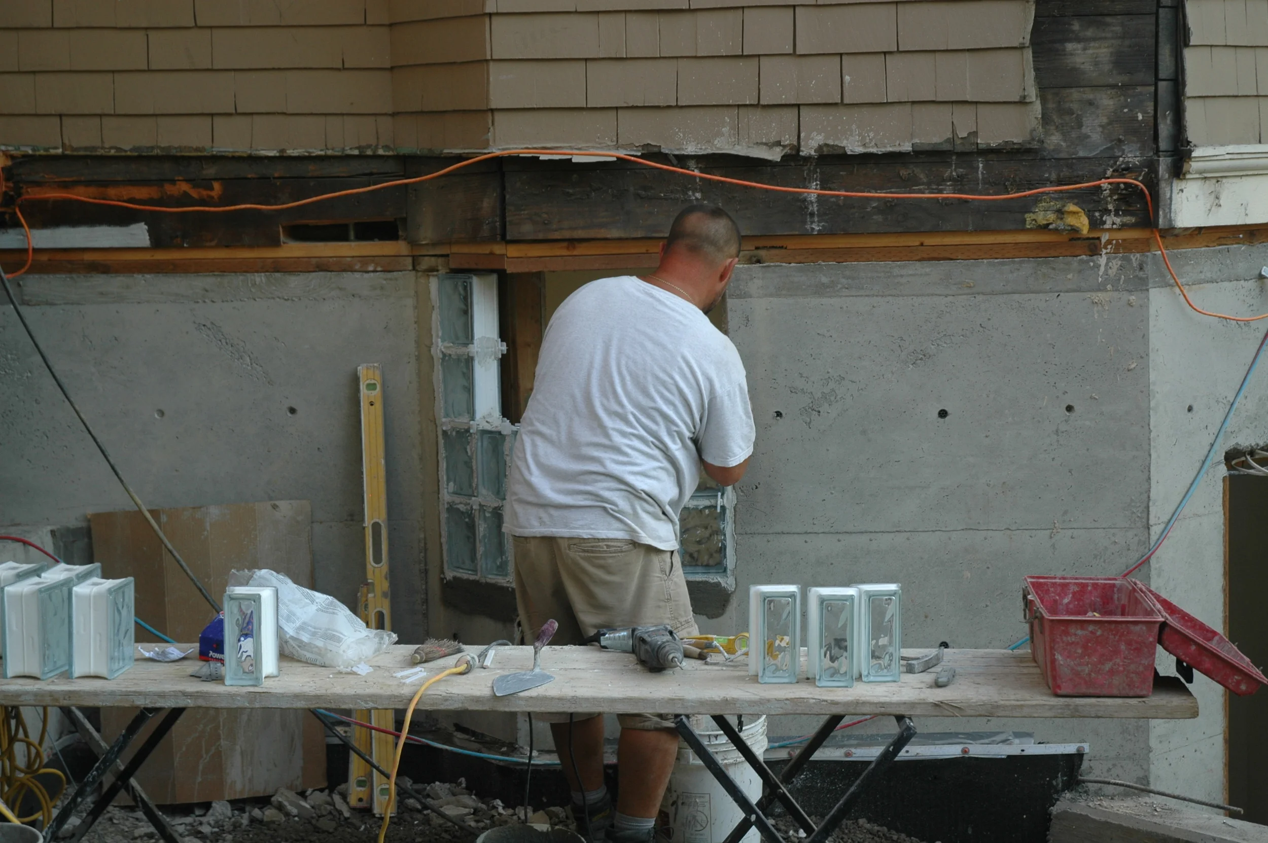 One of the beam-pockets from moving the house