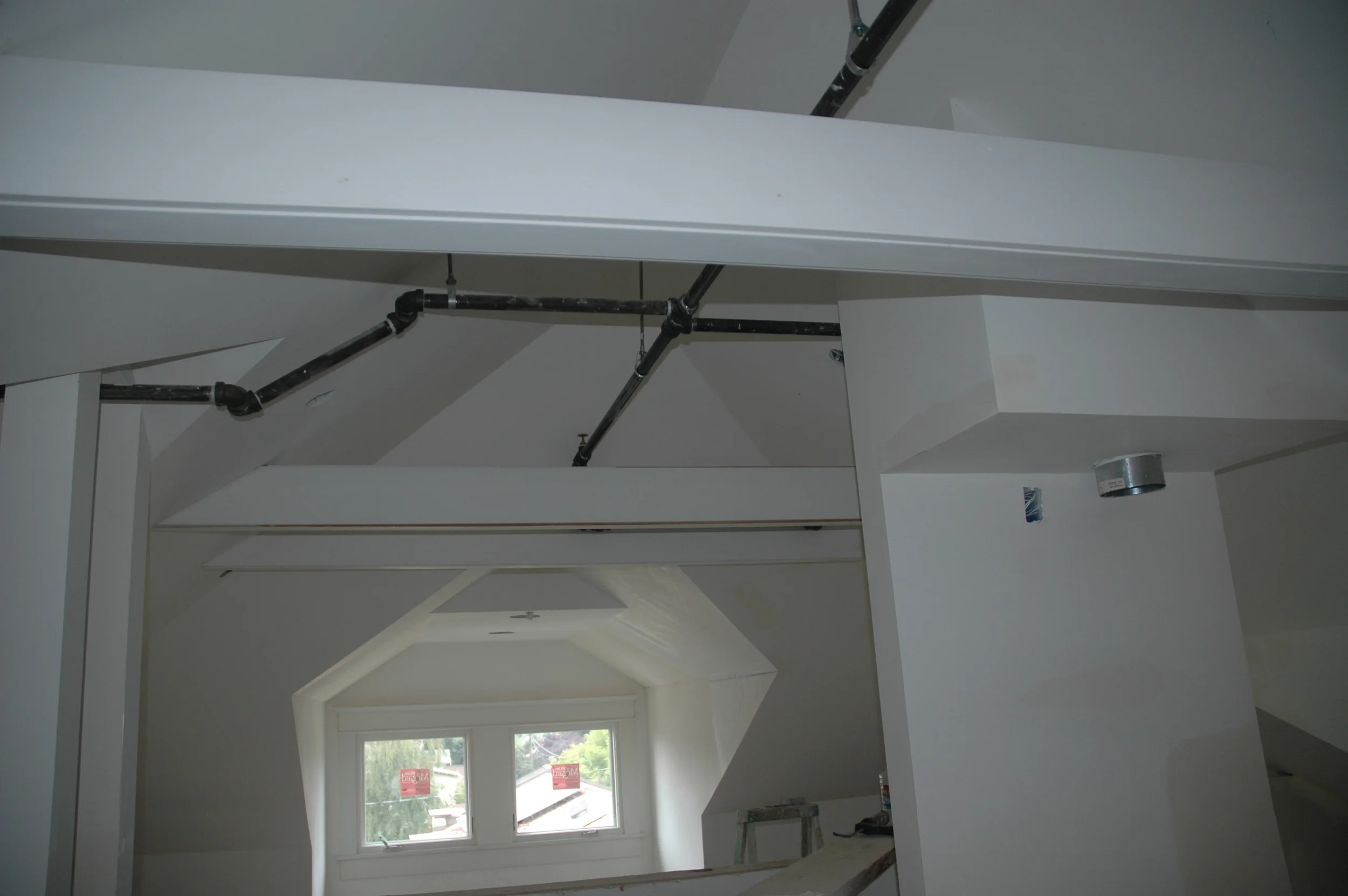 Next up, the sprinkler pipes will be hand painted