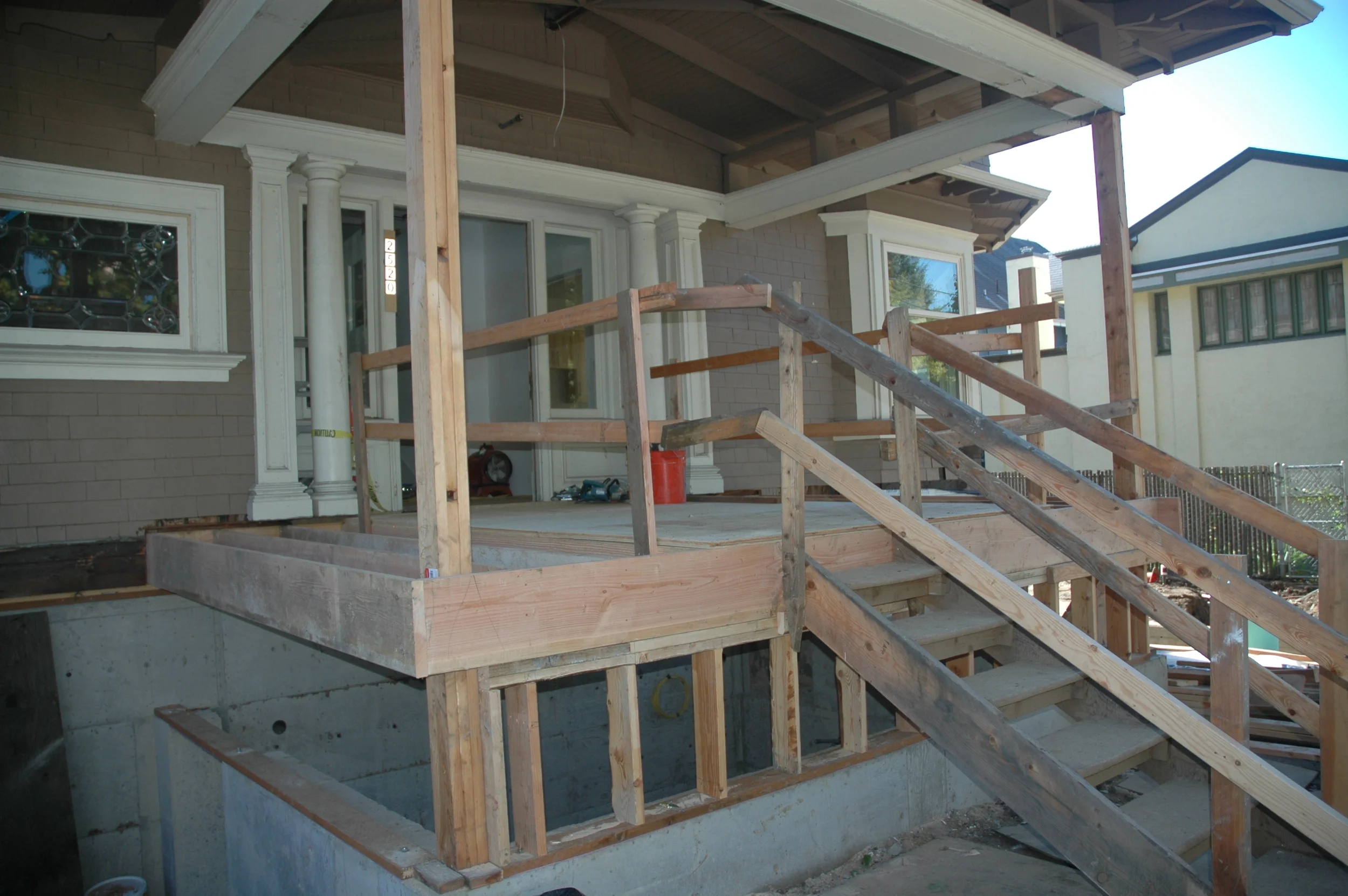 Grand entryway framework a couple hours later