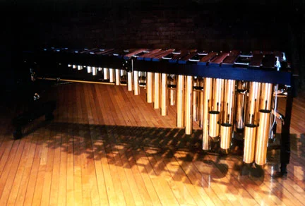 Photo of my DeMorrow marimba (Photo Credit: Tony Paterson )