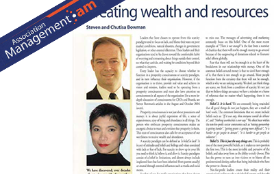 Creating wealth and resources (Association Management)