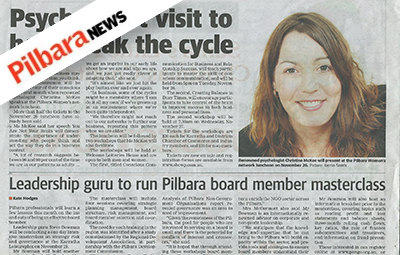 Leadership guru to run Pilbara board member masterclass (Pilbara News)