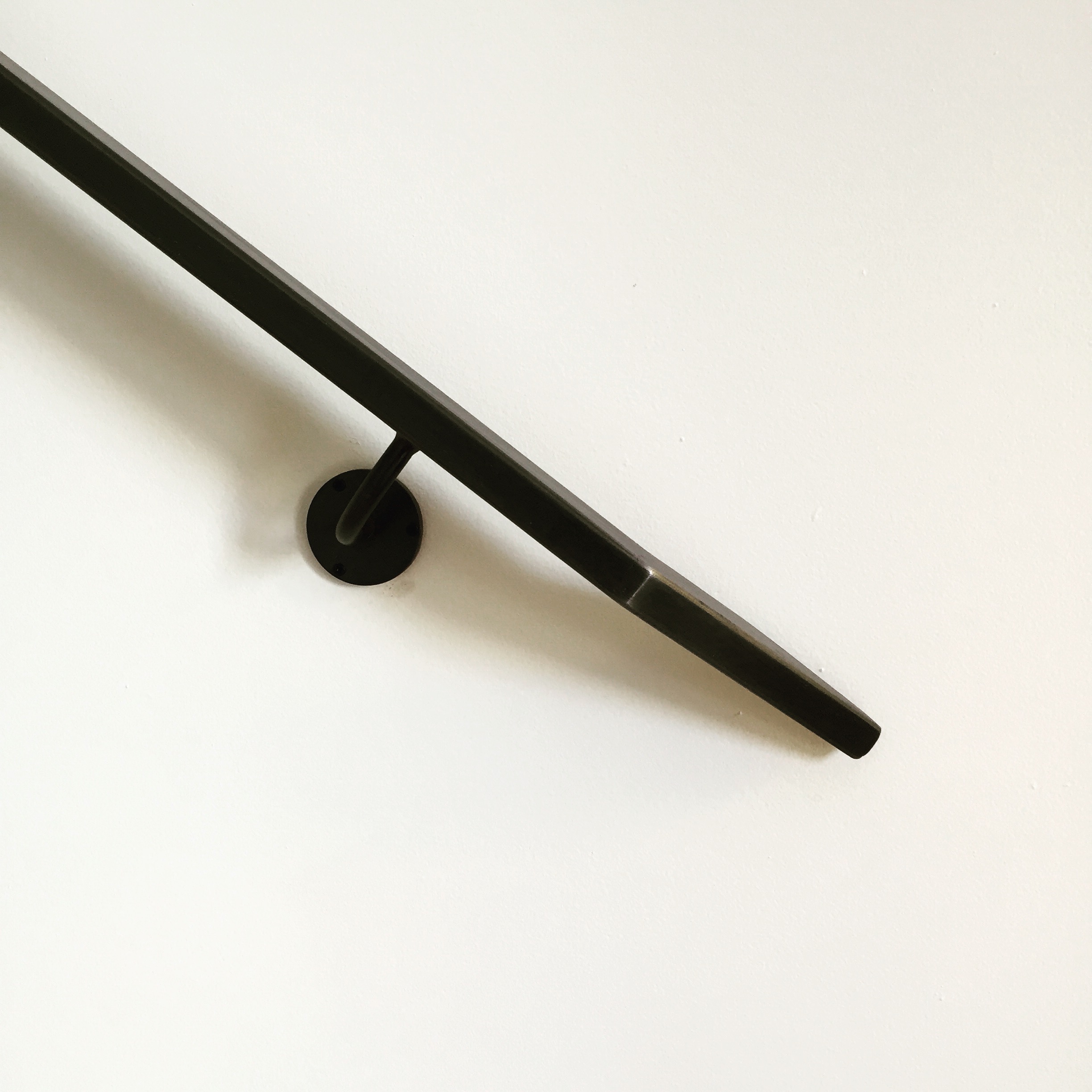 Blackened steel handrailing