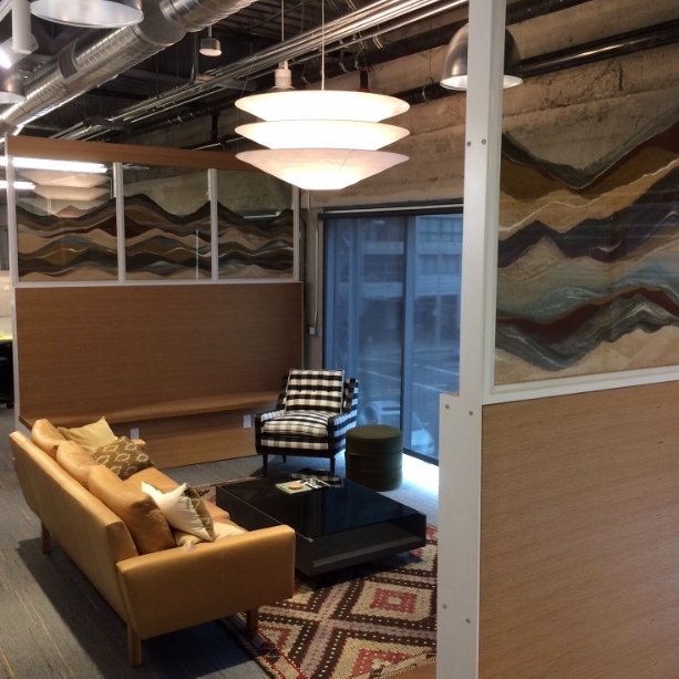 Sand art walls and seating