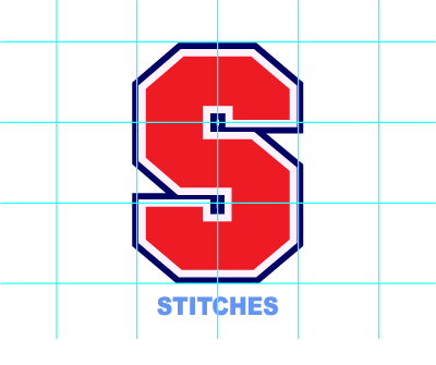 (if your program does not give you an option for a grid, you can manually create a grid using horizontal and vertical lines, spaced 1 inch apart from each other, and lay it over your art.) 