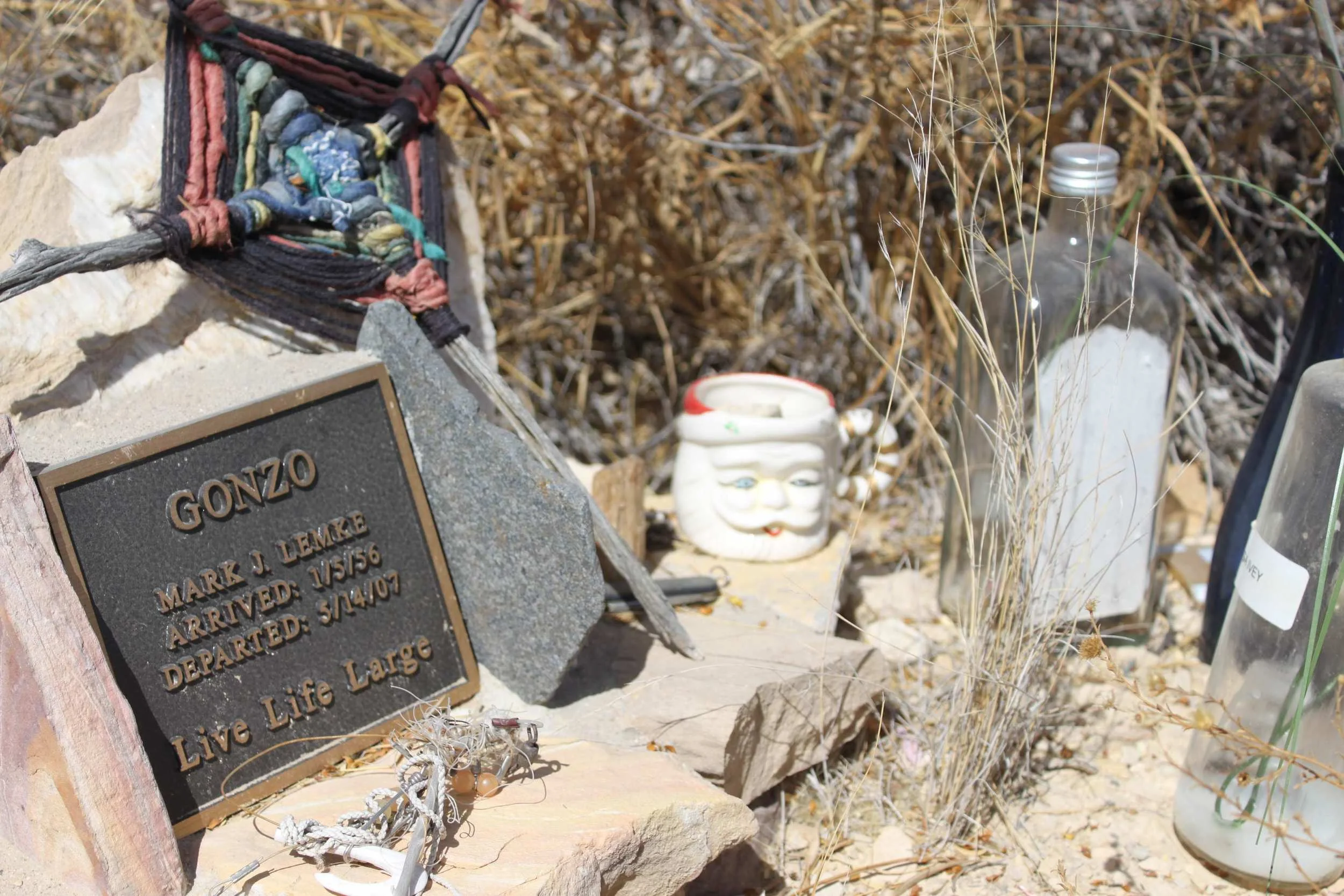Offerings on a grave