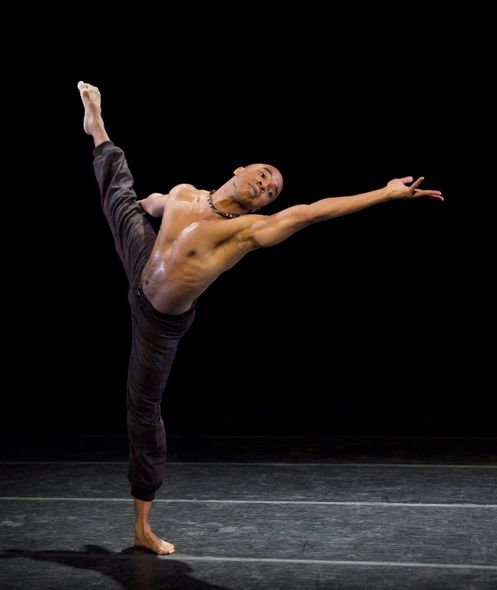 Alvin Ailey American Dance Theater's Matthew Rushing in Aszure Barton's LIFT. Photo by Paul Kolnik.