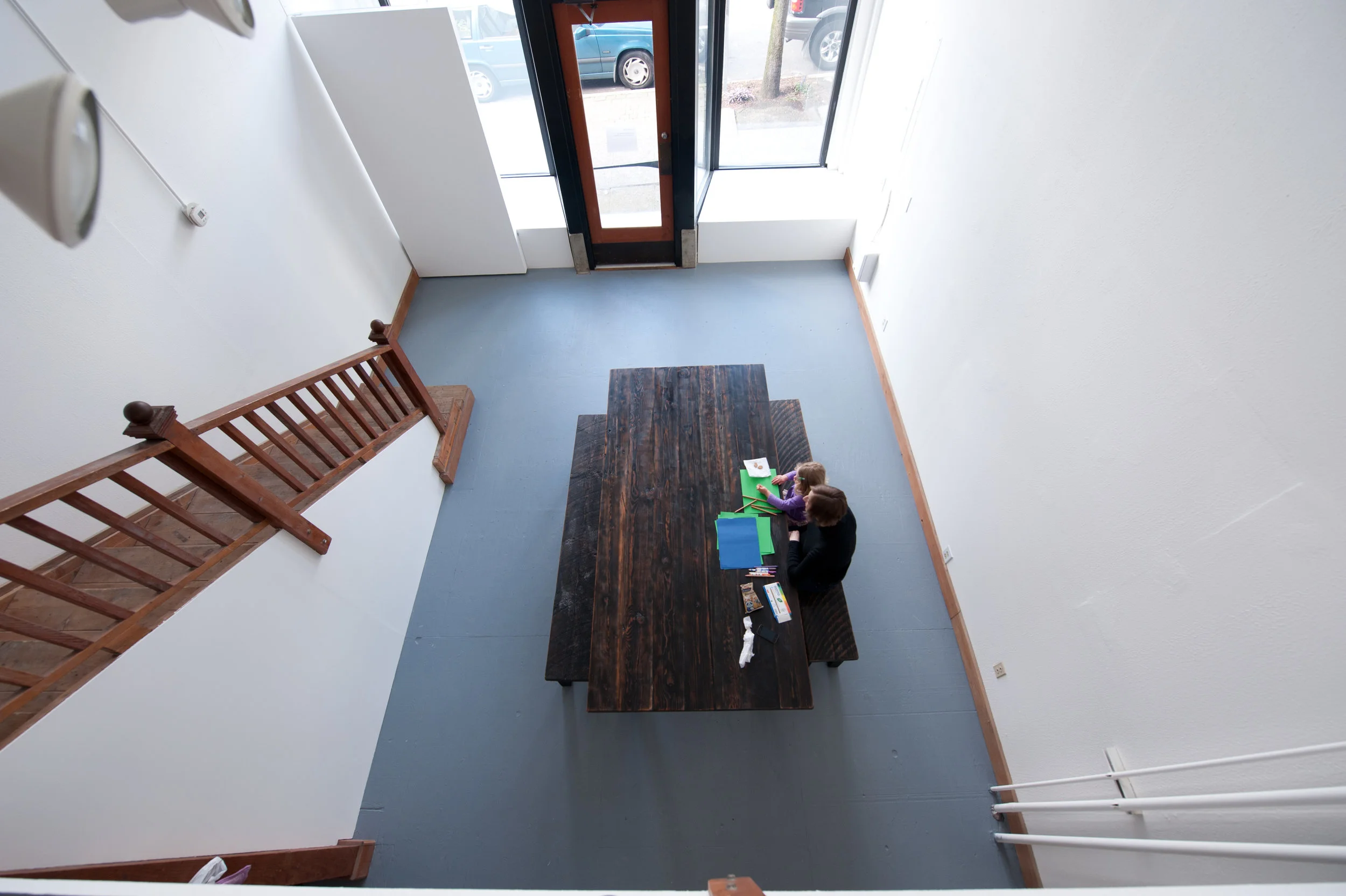 Jess Van Nostrand and Lucy in The Project Room