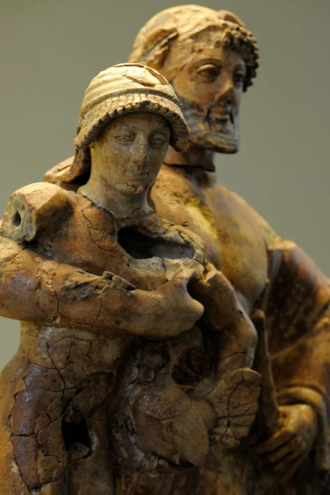 Zeus and Ganymede - early 5th century BC - terracotta - Archeological Museum of Olympia