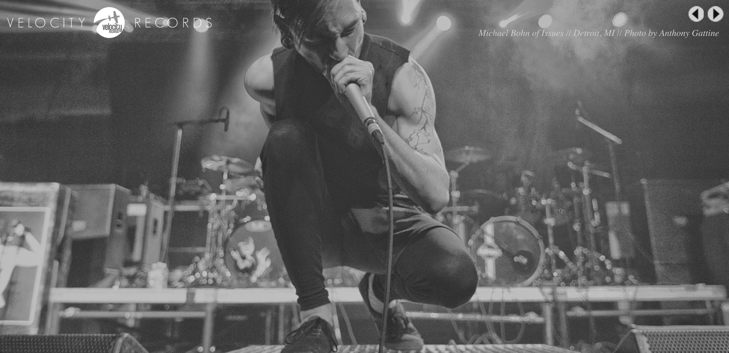 Velocity Records Website - Michael Bohn of ISSUES