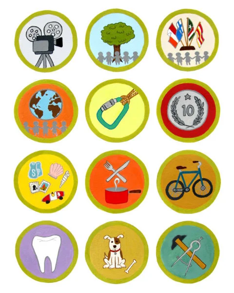 Cinematography • Citizenship: Community • Citizenship: National • Citizenship: World • Climbing • Coin Collecting • Collections • Cooking • Cycling • Dentistry • Dog Care • Drafting