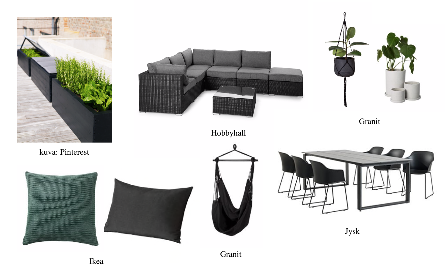 Inspiraatiota modernin terassin sisustamiseen