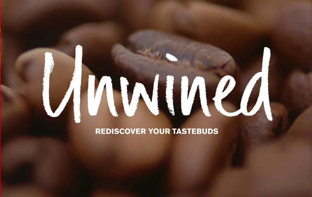 Unwined logo variant – coffee – Design by Ian Whalley