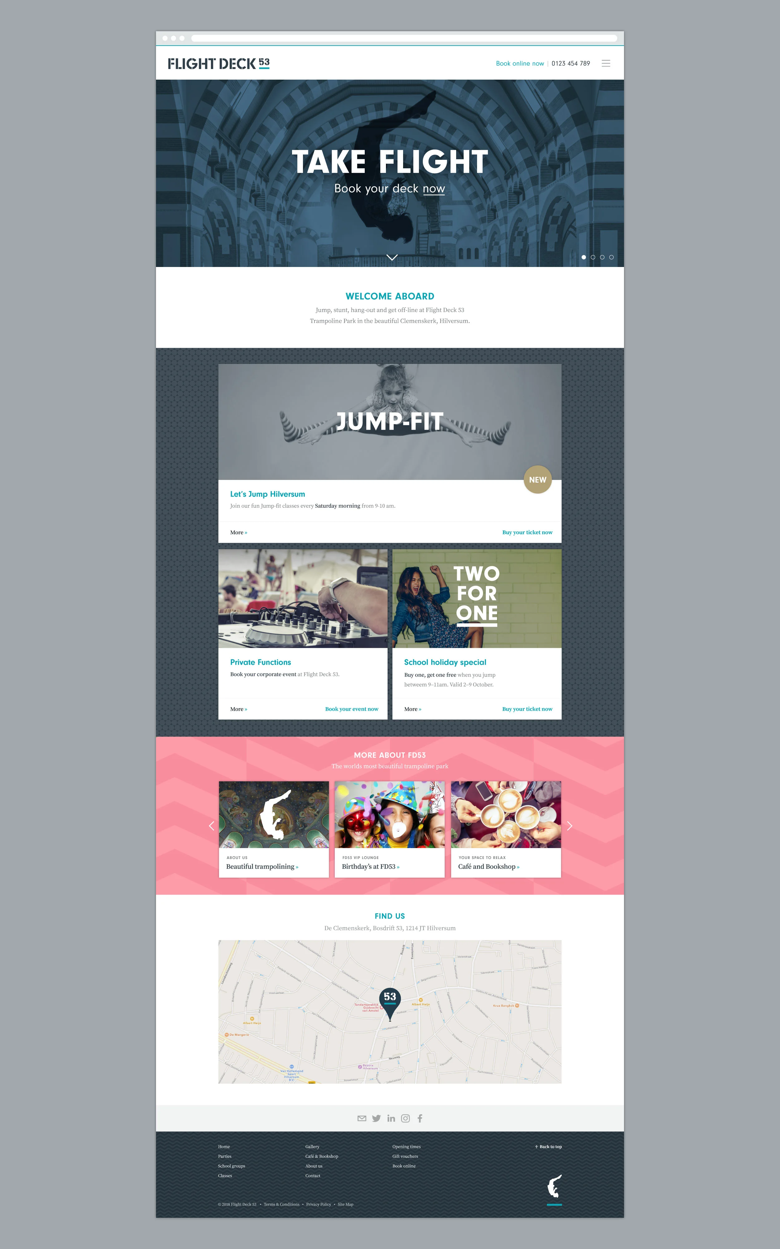 Flight Deck 53 website design concept – Design by Ian Whalley