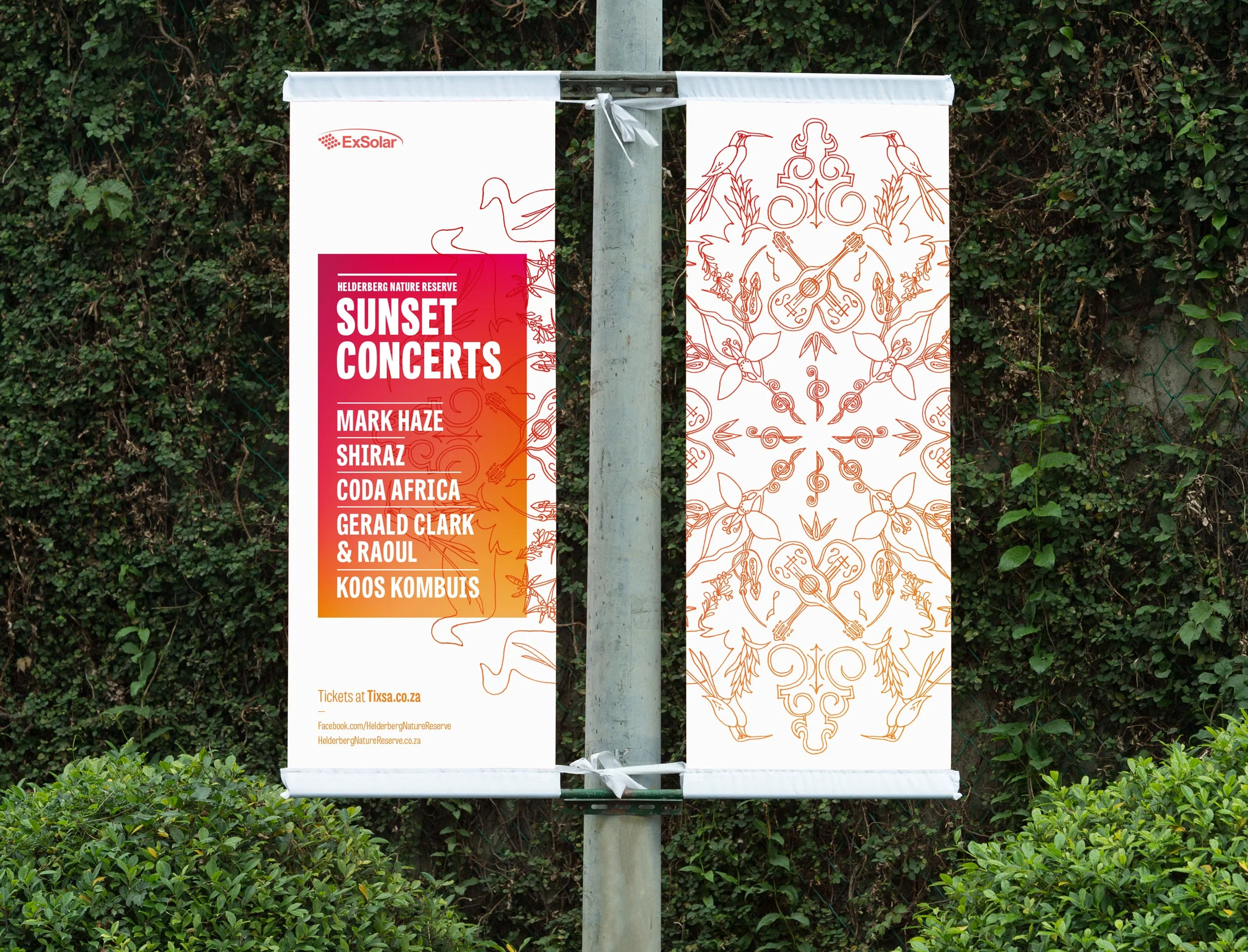 Event banners for the Helderberg Nature Reserve Sunset Concerts – by Ian Whalley