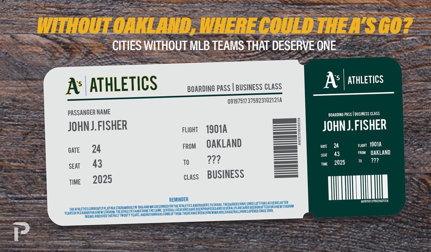 Recent #graphic I did for @pitcherlist , all about the @athletics options for their next ballpark. Attention to small details is something I pride myself on and I got to have fun with that on this graphic. Can you spot some of them?

#graphicdesign #