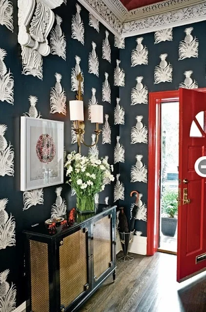 foyer-with-large-format-pineapple-print-wallpaper.jpeg