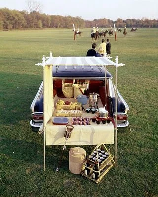 OBVIOUSLY they're at a polo match not a football game.. but they are definitely perfecting the "art."