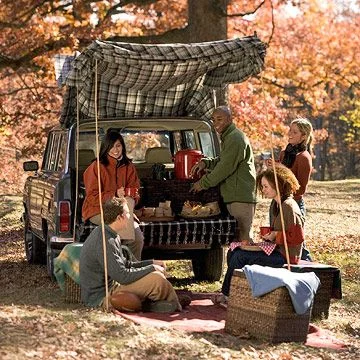 Got to applaud the homemade tailgate tent..