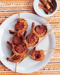 These look bomb.&nbsp; Just sayin'.. Shrimp wrapped chorizo bites. Salivating..