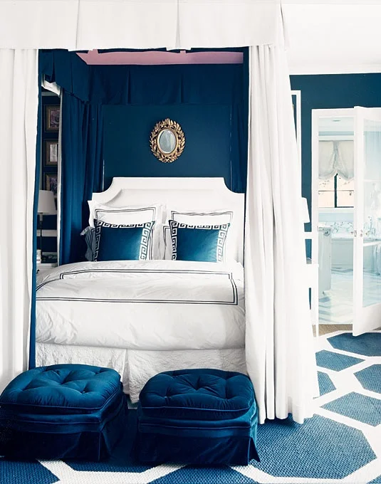 Mary McDonald Navy Bedroom Canopy Bed.jpg